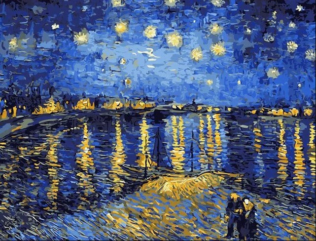 Stjerneklar natt over Rhône av Vincent van Gogh