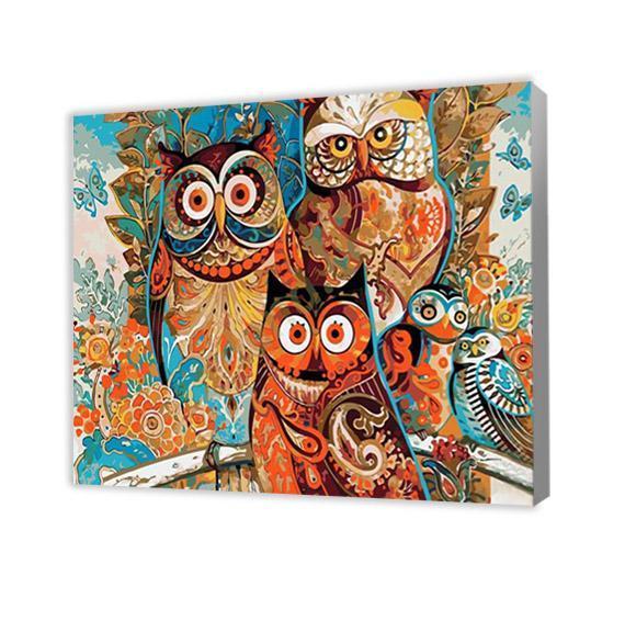 Vintage Owls - Paint by Numbers