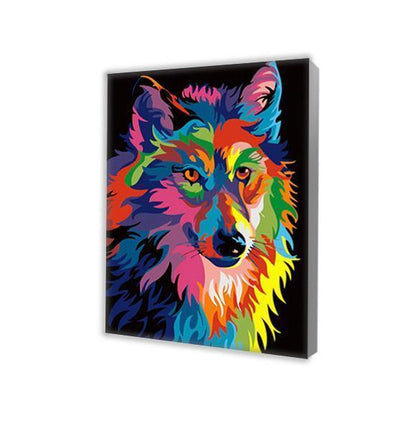 Colorful Wolf - Paint by Numbers