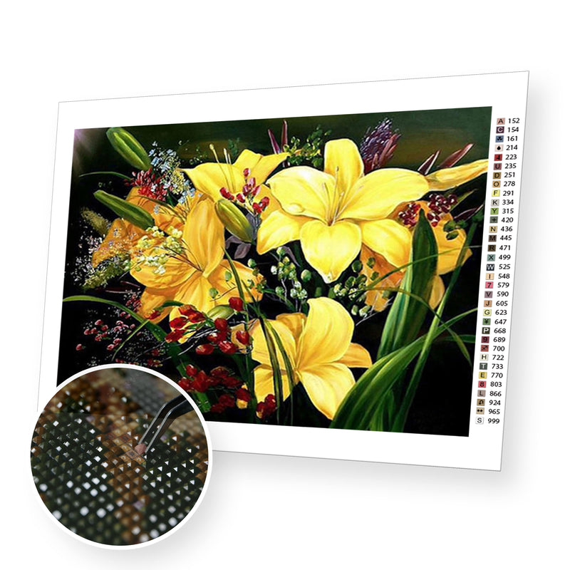 Bouquet Of Flowers premium diamond painting kit for adults