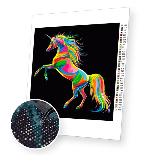 Colorful Horse premium diamond painting kit for adults