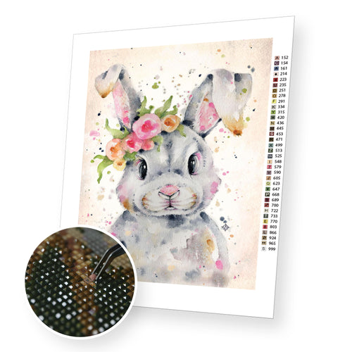 Little Miss Bunny premium diamond painting kit for adults