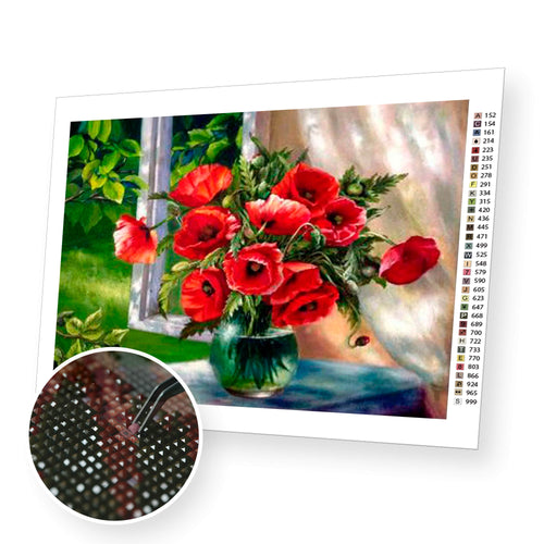 Poppy premium diamond painting kit for adults