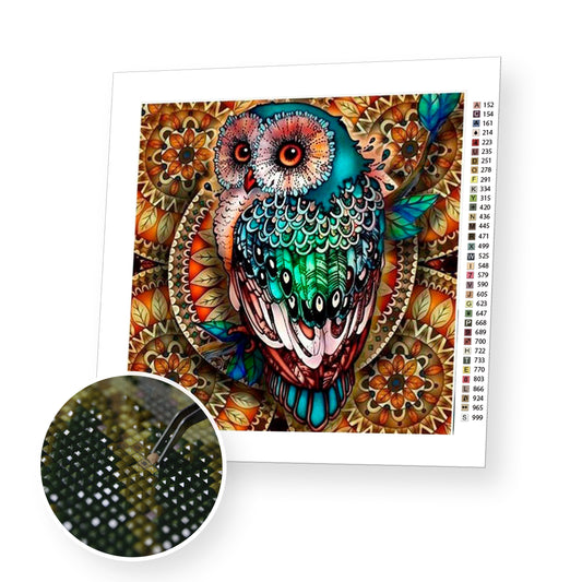 Vintage Owl - Diamond Painting Kit - [Diamond Painting Kit]